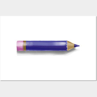 Purple Pencil Posters and Art